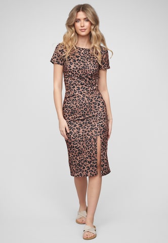 Cloud5ive Kleid in Braun: Vorderseite