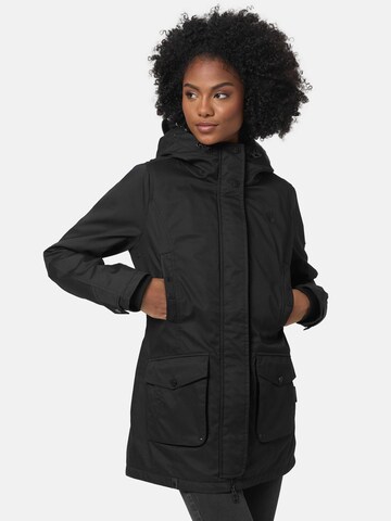 NAVAHOO Between-seasons parka 'Brinjaa' in Black: front