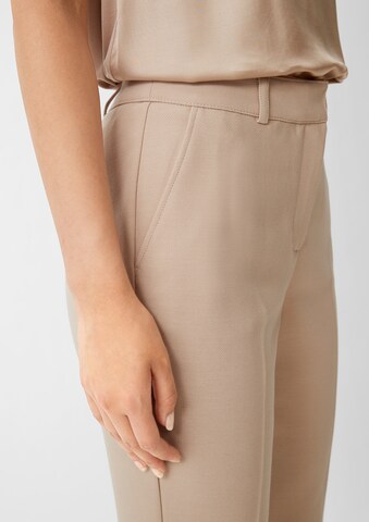 COMMA Regular Pleat-Front Pants in Beige