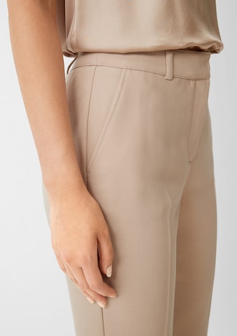 COMMA Regular Pleat-Front Pants in Beige