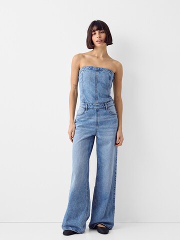 Bershka Jumpsuit in Blue: front