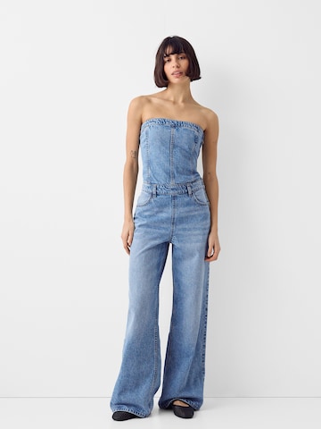 Bershka Jumpsuit in Blauw: voorkant