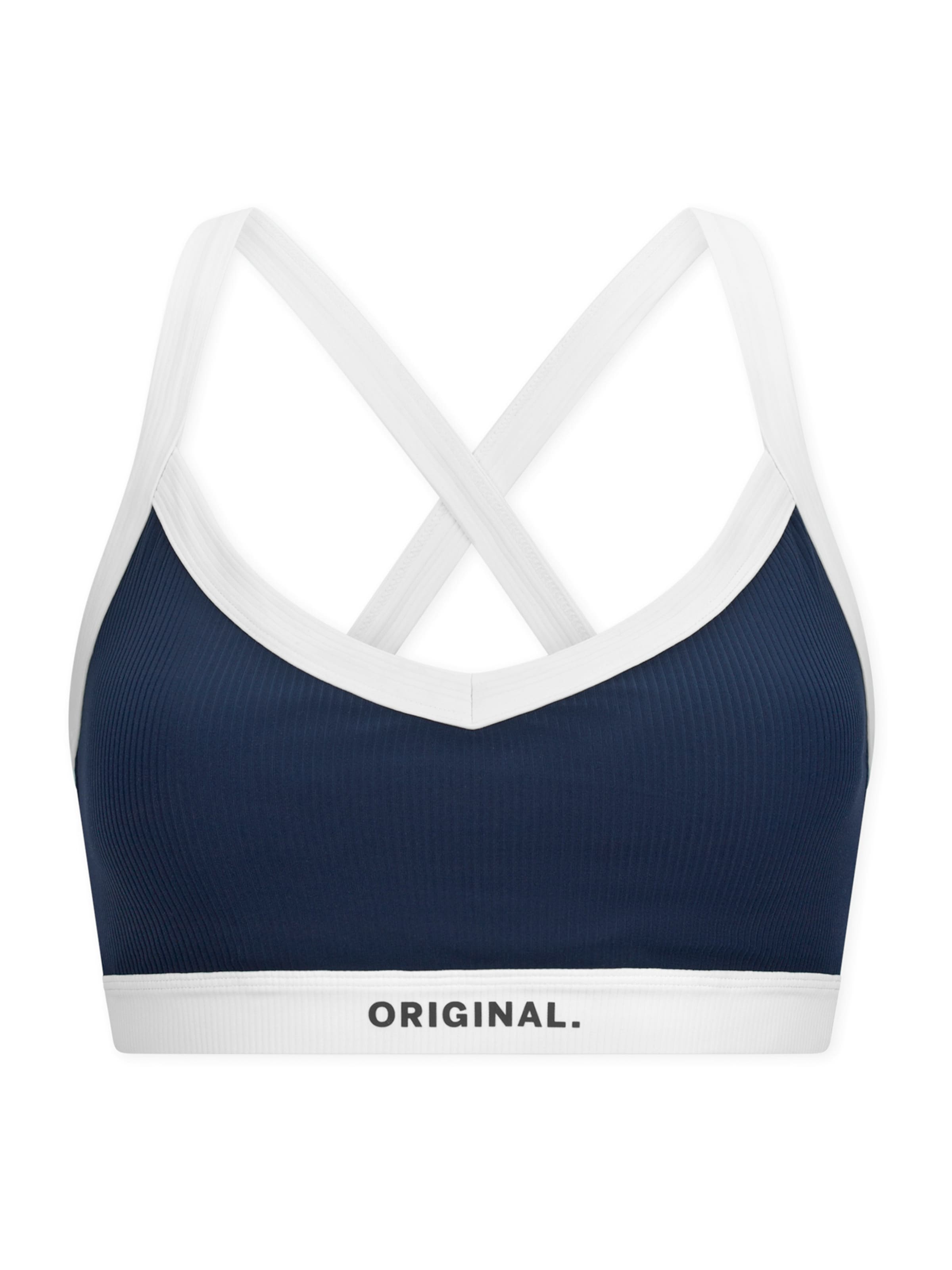 Bustier Soutien-gorge ' Doppelripp - Active ' SCHIESSER en bleu : devant