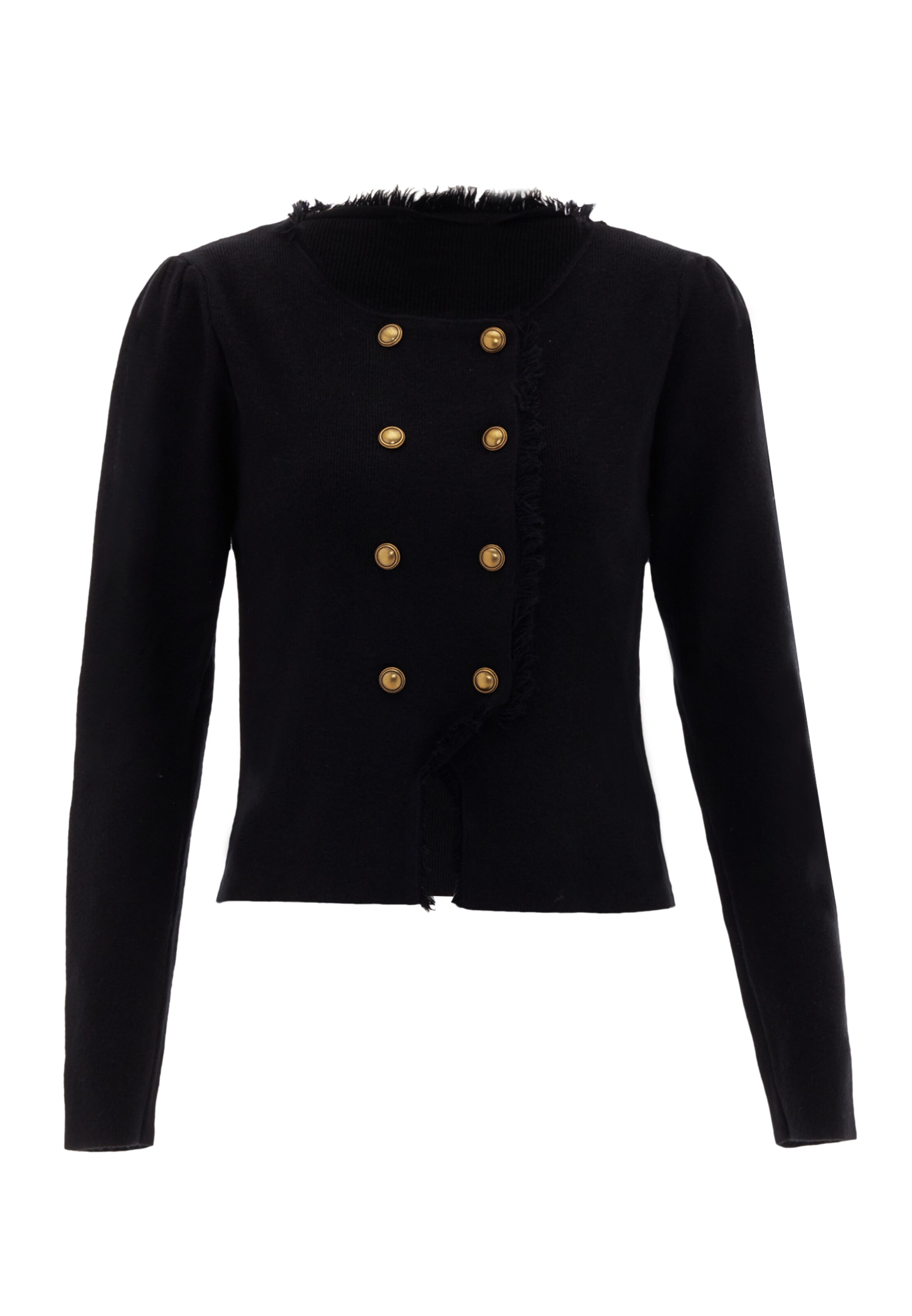 NAEMI - Casaco de malha em preto: frente