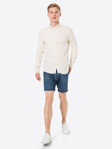 Les Deux - Regular Fit Camisa 'Christoph' em branco