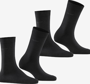 ESPRIT Socks 'Basic Easy 2-Pack' in Black: front
