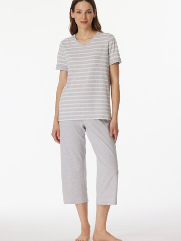 SCHIESSER Short Pajama Set 'Casual Essentials ' in Grey: front