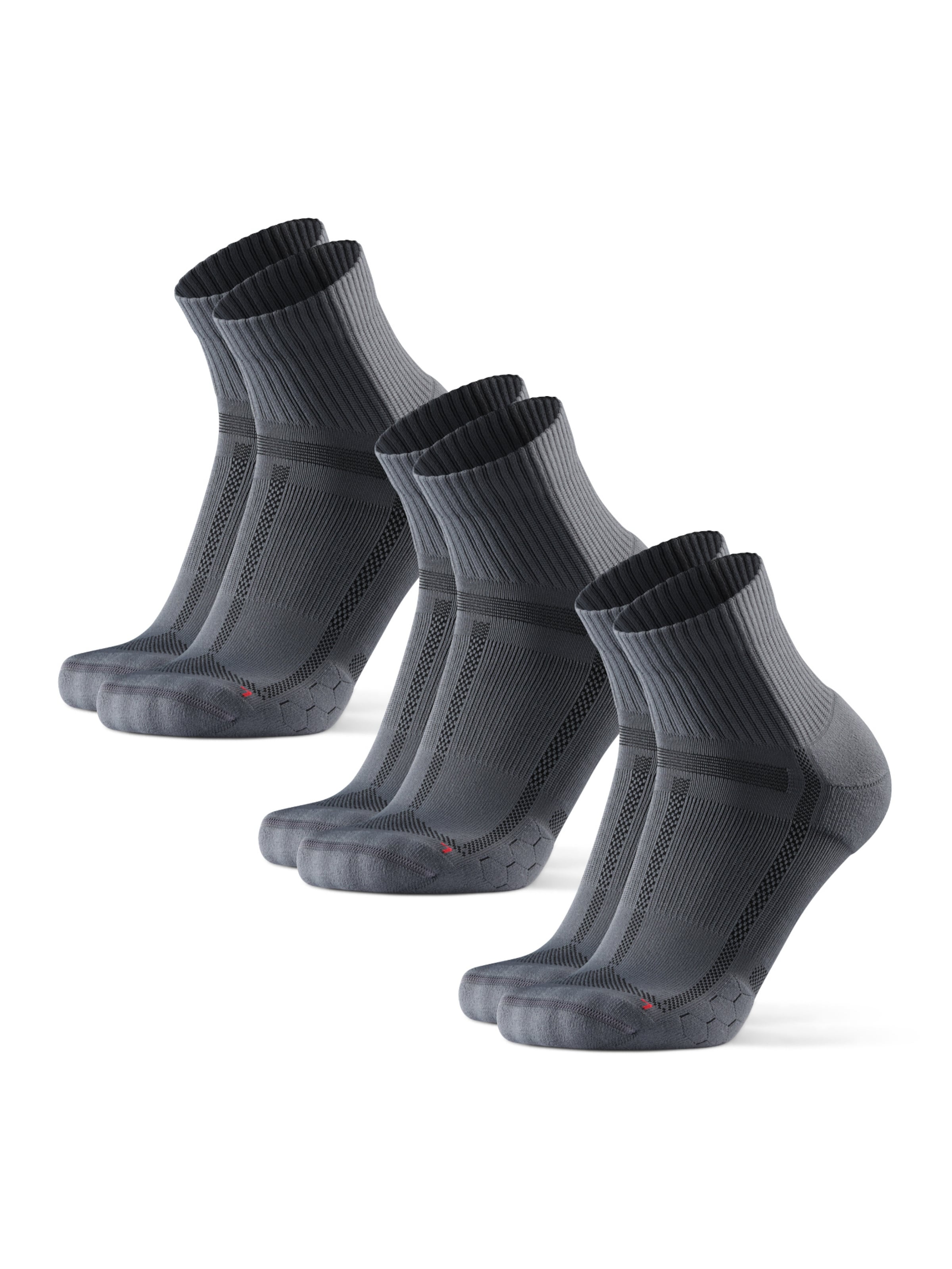 Chaussettes de sport 'Long Distance Quarter' DANISH ENDURANCE en gris : devant