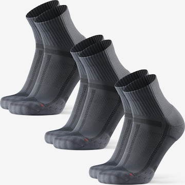 Chaussettes de sport 'Long Distance Quarter' DANISH ENDURANCE en gris : devant