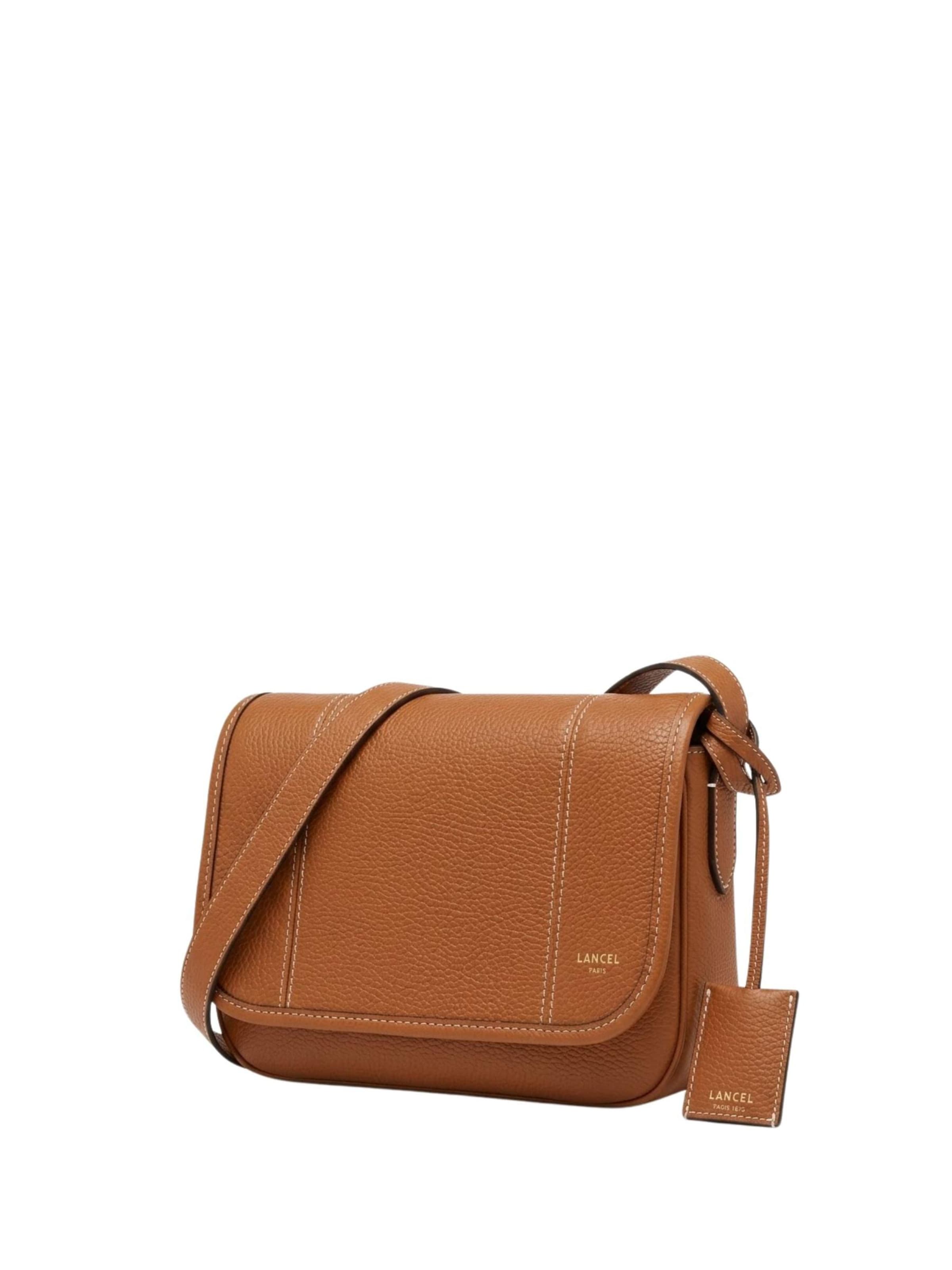 Lancel Schoudertas 'Lancel Sac Rabat M Victoire Camel Femme' in Bruin