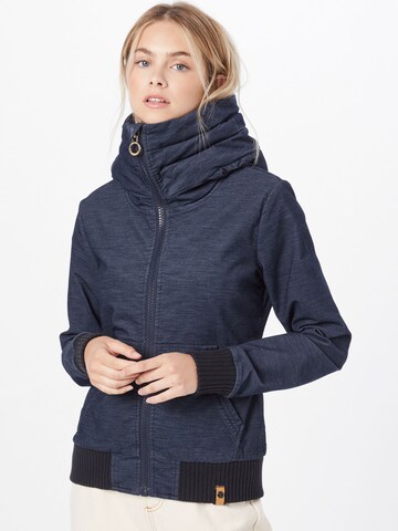 Fli Papigu Zip-Up Hoodie in Blue: front