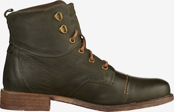 JOSEF SEIBEL Lace-Up Ankle Boots 'Sienna' in Green