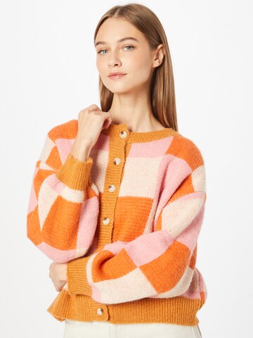 FRNCH PARIS Knit Cardigan 'RUBY' in Pink: front