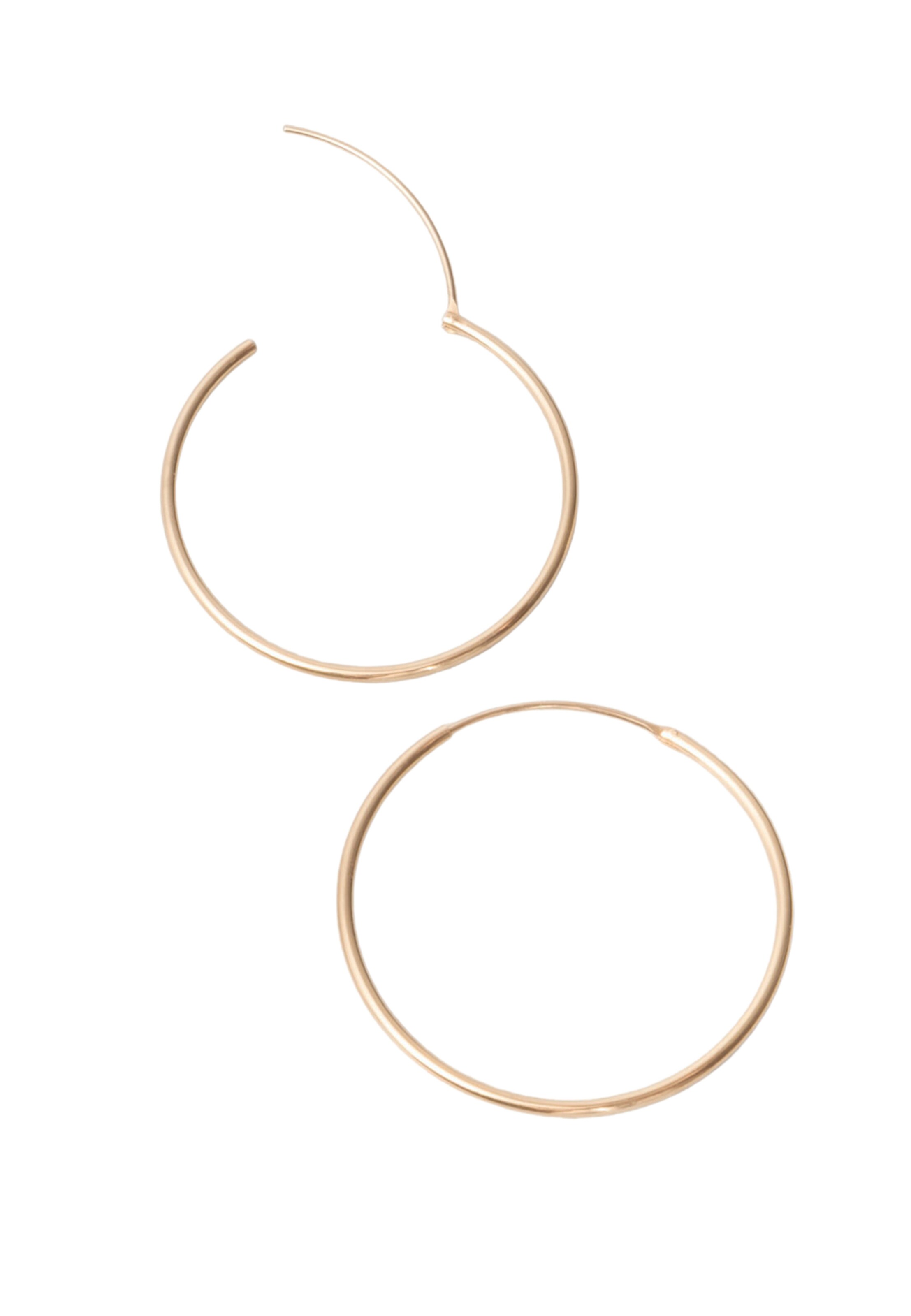 fejn Simple Hoop L Creole 925 Silber, recycelt, vergoldet, 28/30mm in Gold: Vorderseite