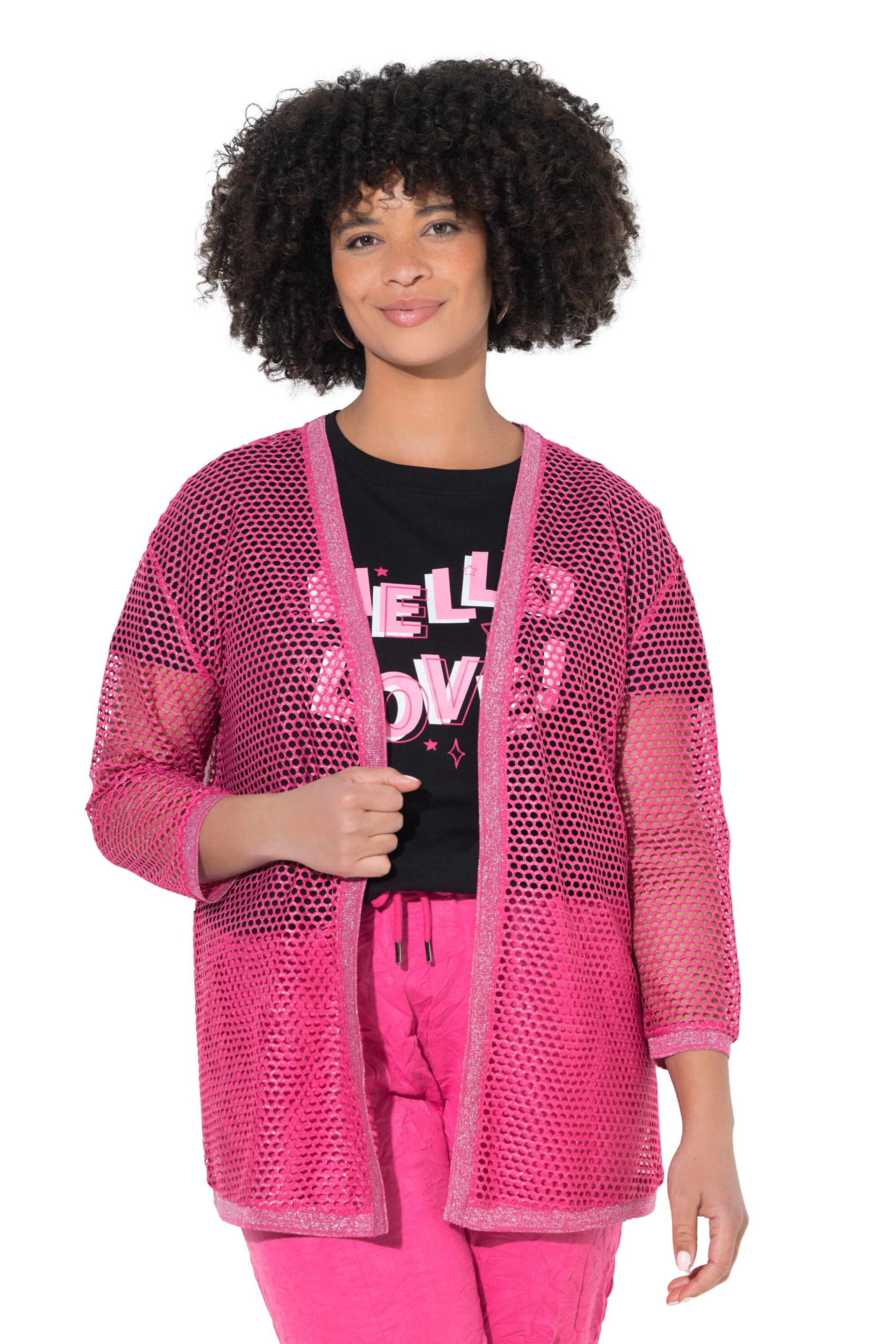 Angel of Style Strickjacke in Pink: Vorderseite