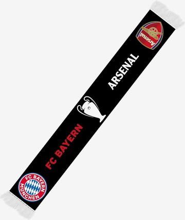 FC BAYERN MÜNCHEN Sports Scarf 'CL-Viertelfinale FC Arsenal 23-24 ' in Black: front