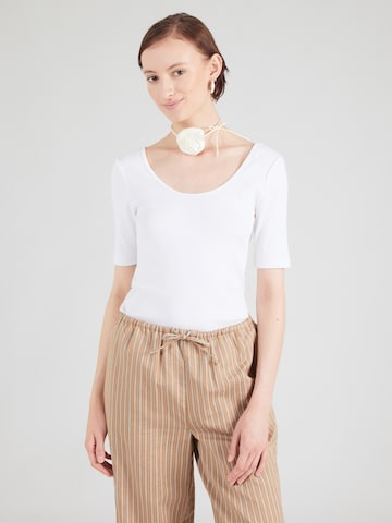 T-shirt QS en blanc : devant