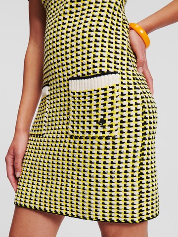 Karl Lagerfeld Stickad klänning i gul