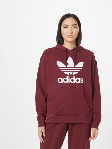 ADIDAS ORIGINALS Sweatshirt 'Trefoil' in Rot: predná strana