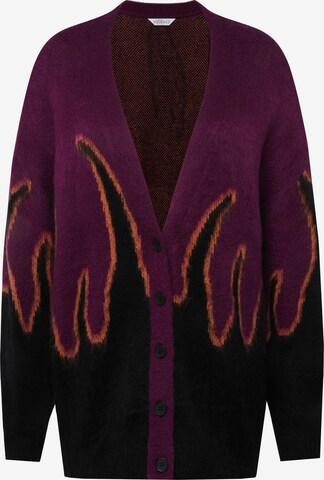 Studio Untold Knit Cardigan in Purple: front