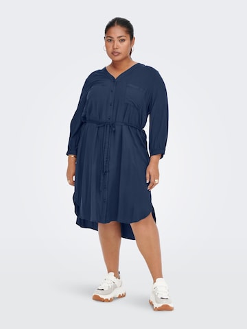 ONLY Carmakoma Shirt Dress in Blue