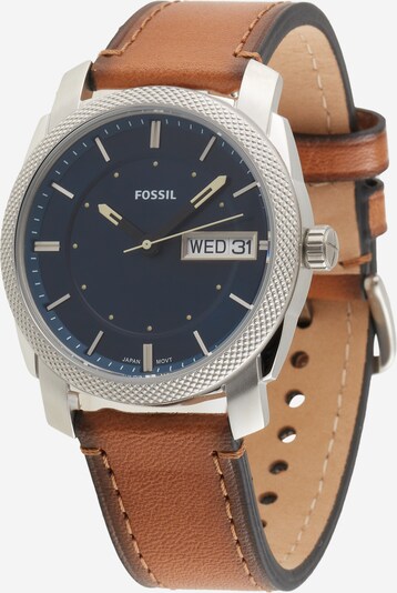 Analoginis (įprasto dizaino) laikrodis iš FOSSIL, spalva – tamsiai mėlyna jūros spalva / ruda / sidabrinė, Prekių apžvalga