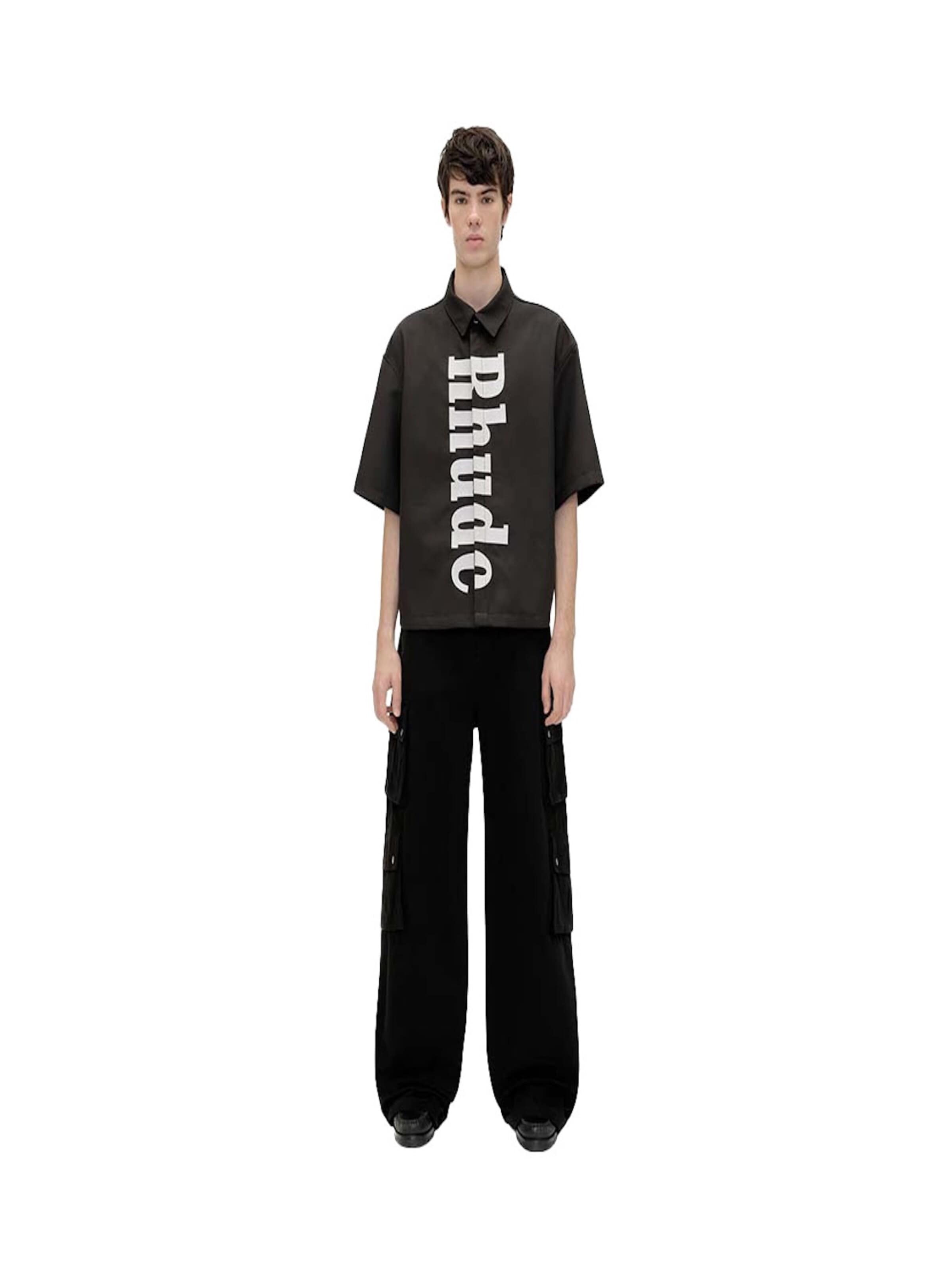 Maglietta di RHUDE in nero: frontale