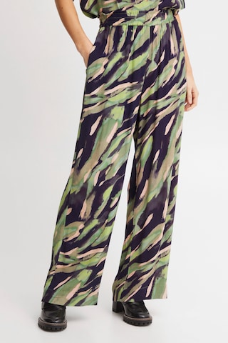 Wide Leg Pantalon 'Kaiya' Fransa en vert : devant