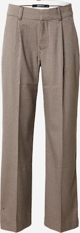 Gina Tricot Loose fit Pleat-Front Pants 'Tammie' in Beige: front