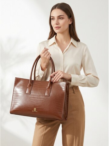 Shopper 'Borsa Shopper Elena Bruno Magli Eco-Pelle Coccodrillo Zip' di Bruno Magli in marrone