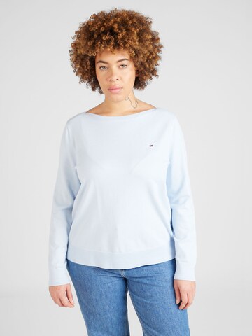 Pull-over Tommy Hilfiger Curve en bleu : devant