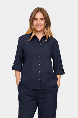 SAINT TROPEZ Blouse 'Zalinda' in Blauw: voorkant