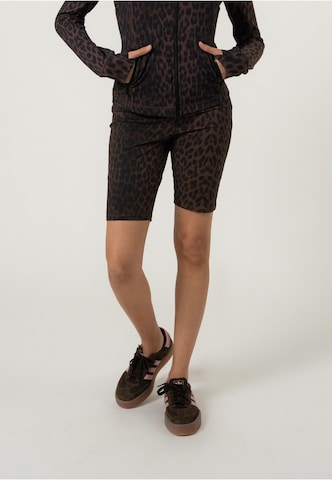 OH APRIL Skinny Leggings 'Rhea' in Brown: front