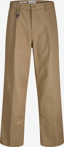 JACK & JONES Wide leg Chino in Bruin: voorkant