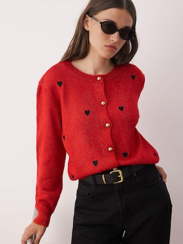 Cardigan Trendyol en rouge : devant