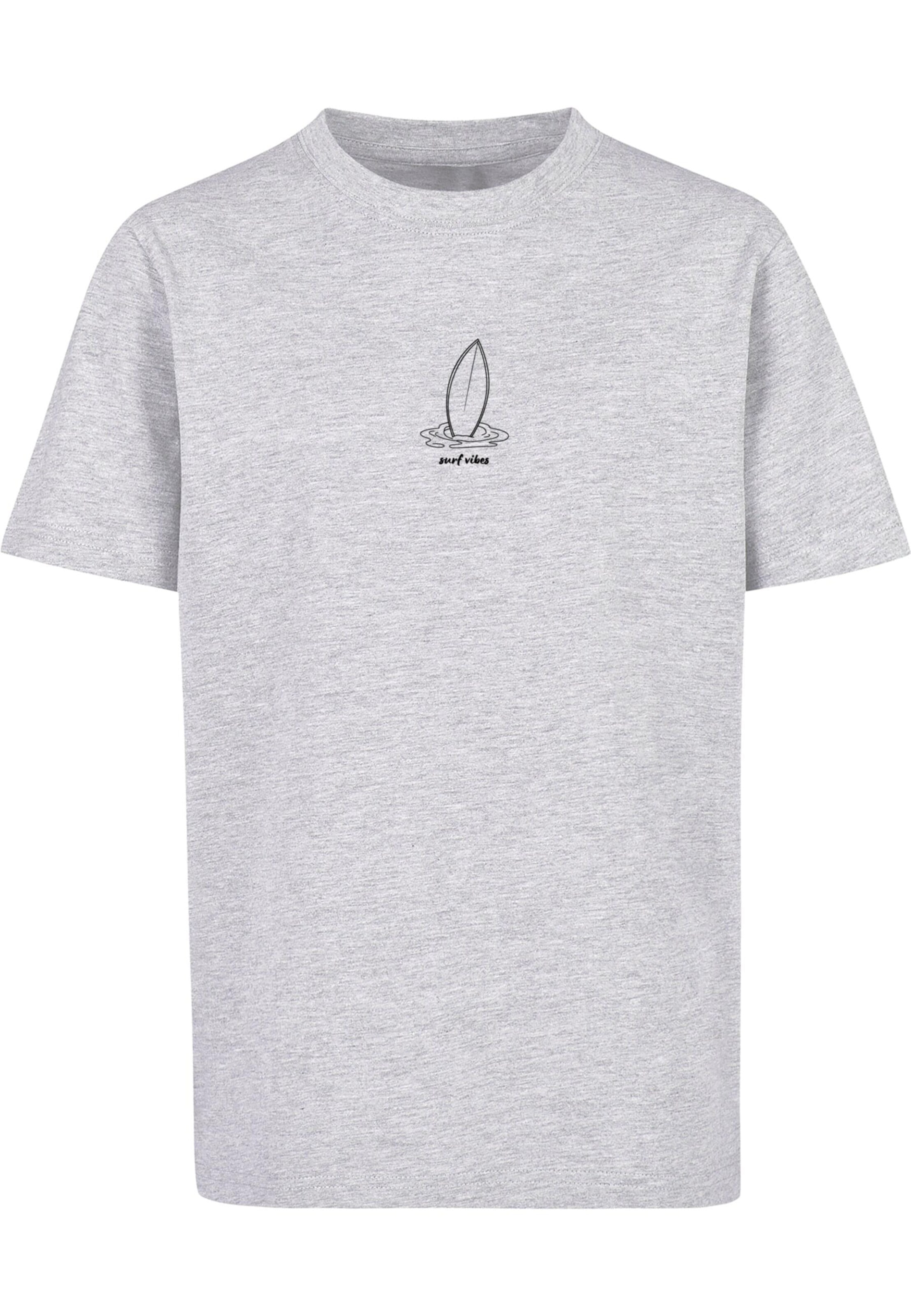 Merchcode T-Shirt 'Summer - Surf Vibes' in Grau: Vorderseite