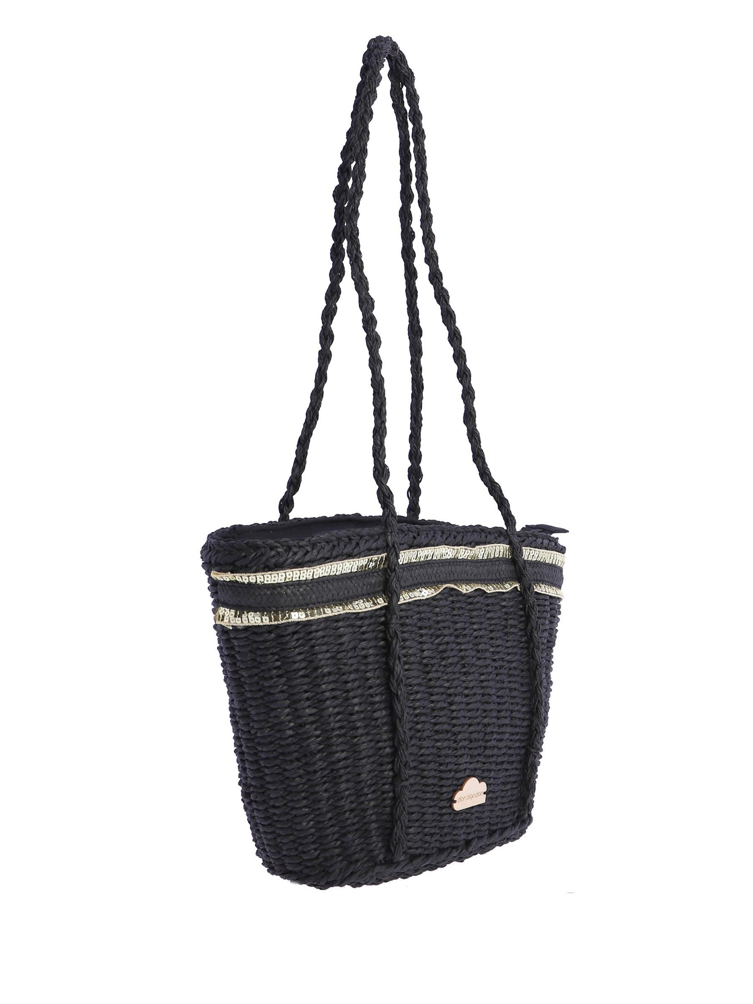 Don Algodon - Shopper 'Bolso bandolera nature para mujer DON ALGODON Shirin con cremallera' en negro