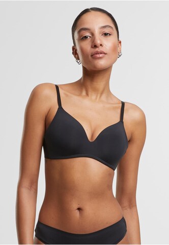 Sutien de tricou Sutien de la Urban Classics pe negru: față
