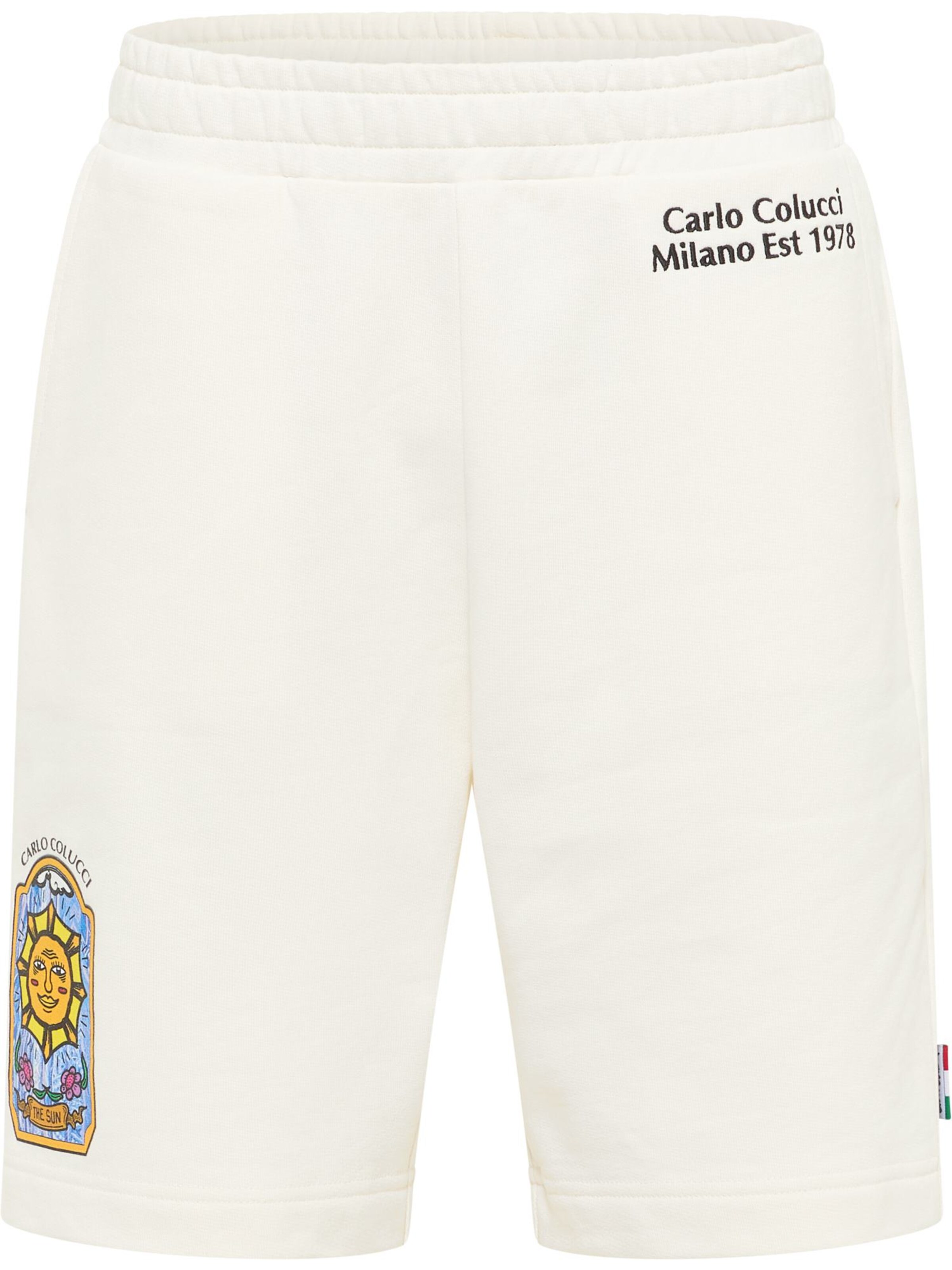 Carlo Colucci Regular Broek 'Eickhorn' in Wit: voorkant