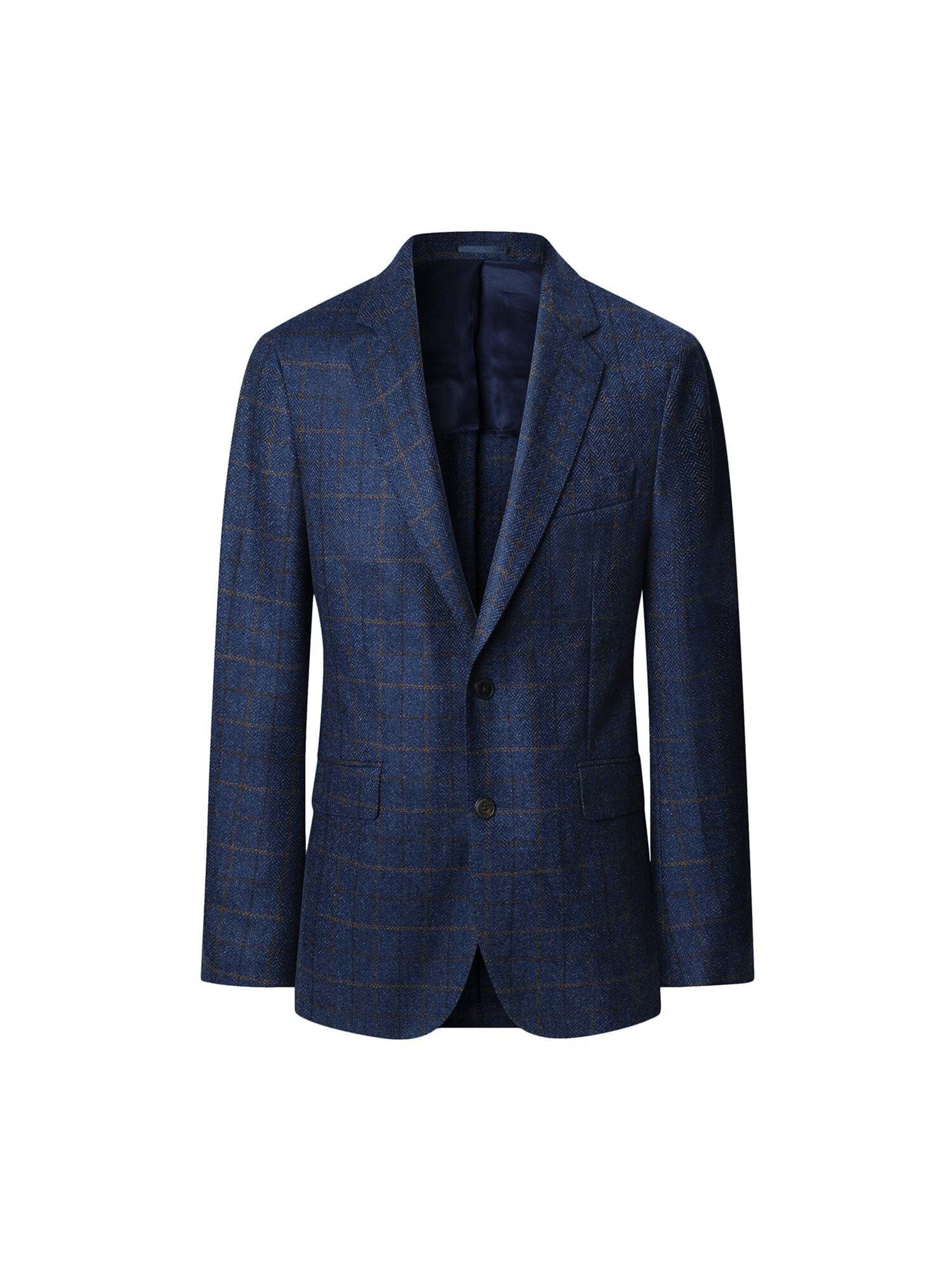 Hackett London Regular fit Colbert in Blauw: voorkant