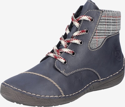 Rieker Lace-up boot '52541' in marine blue / Cherry red / Black / White, Item view