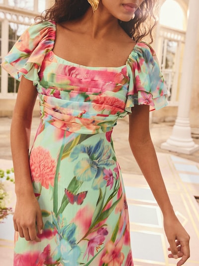 love & roses Dress in 36 in Green / Orange / Pink / Red, Item view