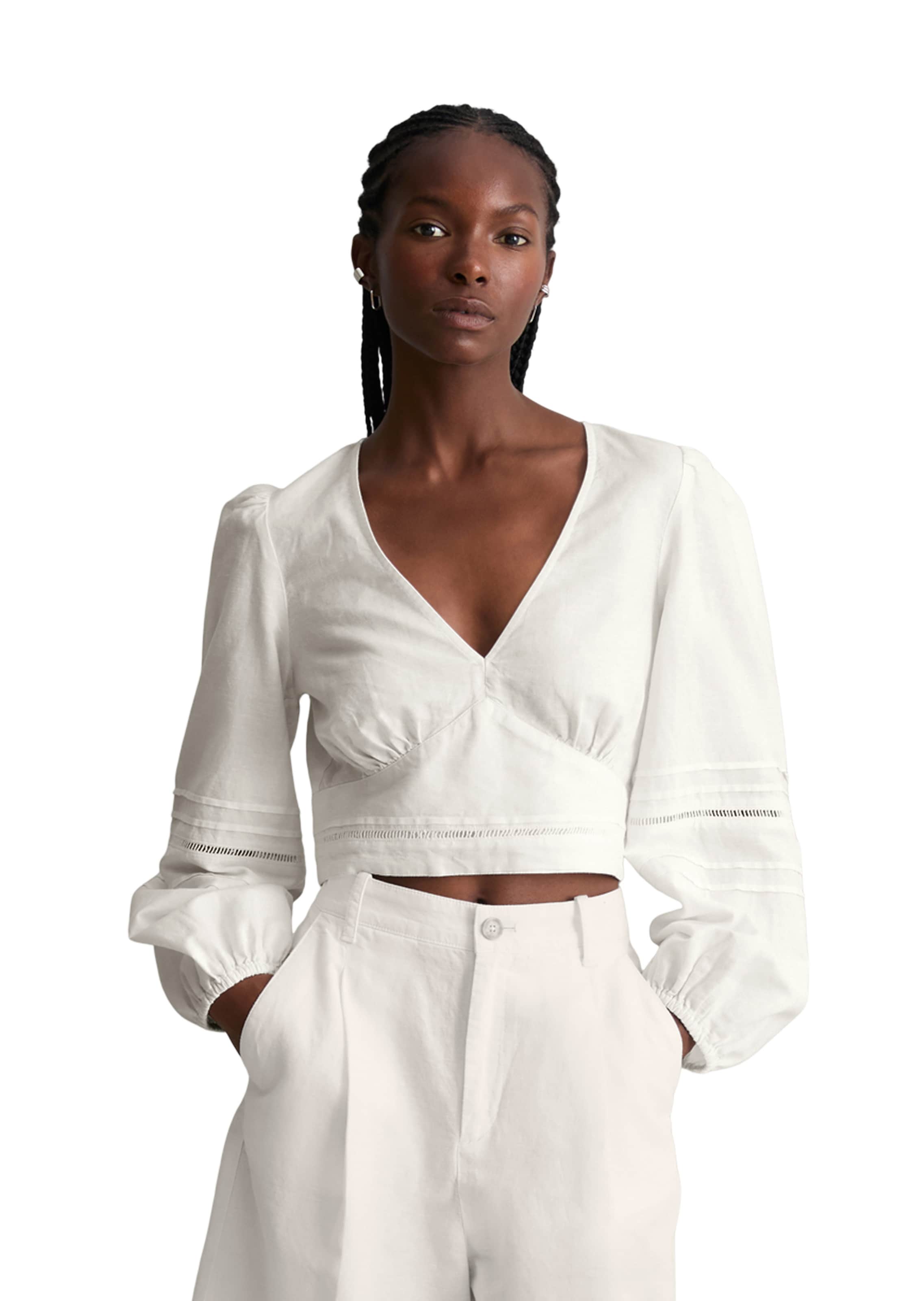 Marc O'Polo DENIM Blouse in White: front