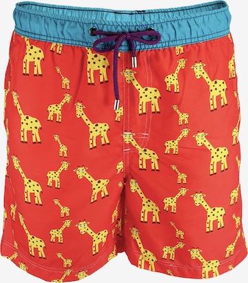 UNABUX Badeshorts ' WATER GIRAFFE ' in Gelb: Vorderseite
