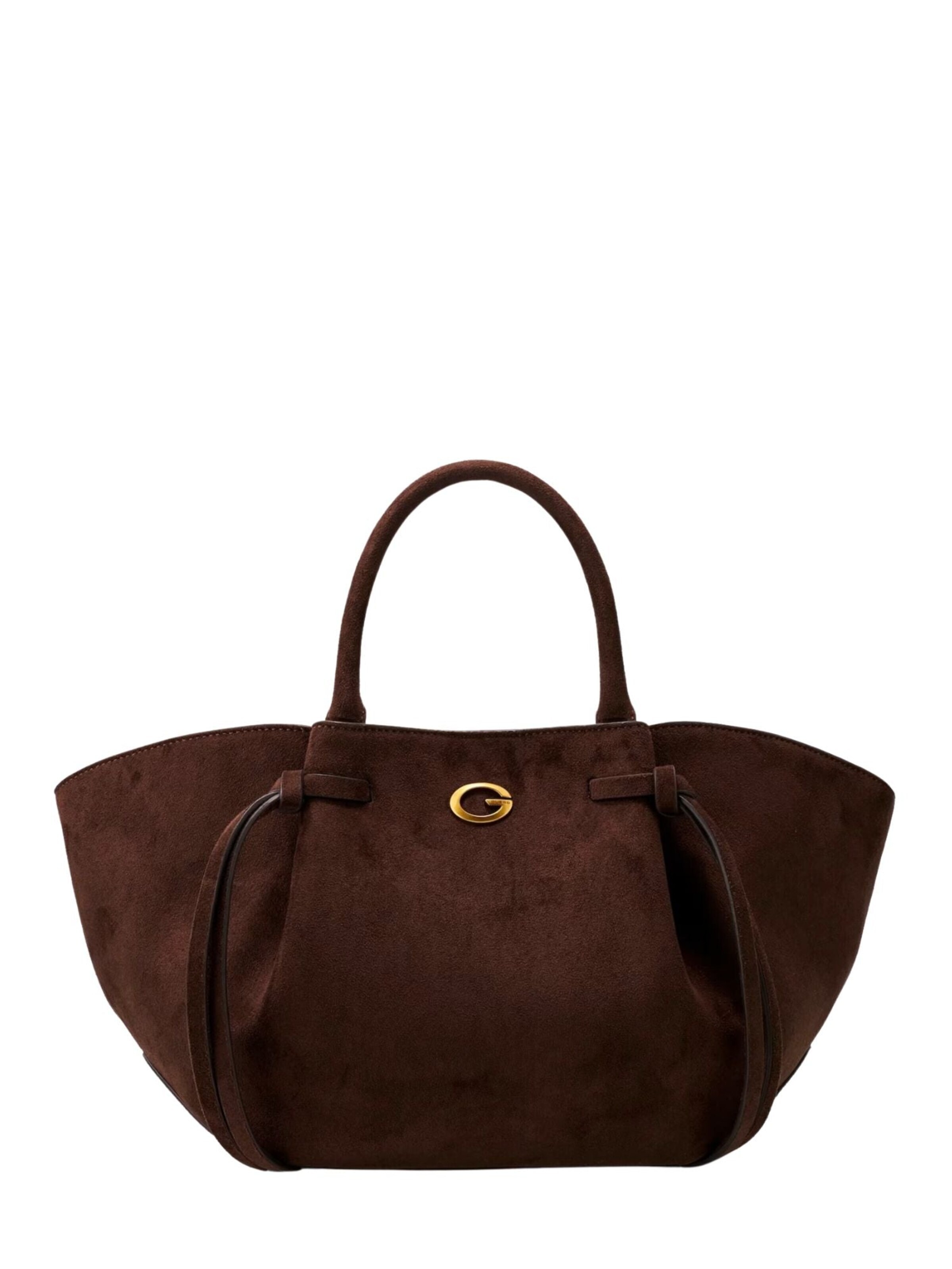 Borsa a mano 'Guess Borsa Allegra Girlfriend Satchel' di GUESS Originals in marrone: frontale