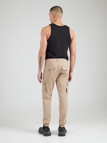 JACK & JONES Tapered Cargo nadrágok 'JWHPAUL JJWARNER' - bézs: hátul