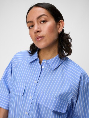 OBJECT Blouse 'POPLINA' in Blue