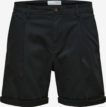 Pantalon chino SELECTED HOMME en noir : devant