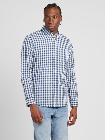 JACK & JONES Comfort fit Button Up Shirt 'BLUBROOK' in Blue: front