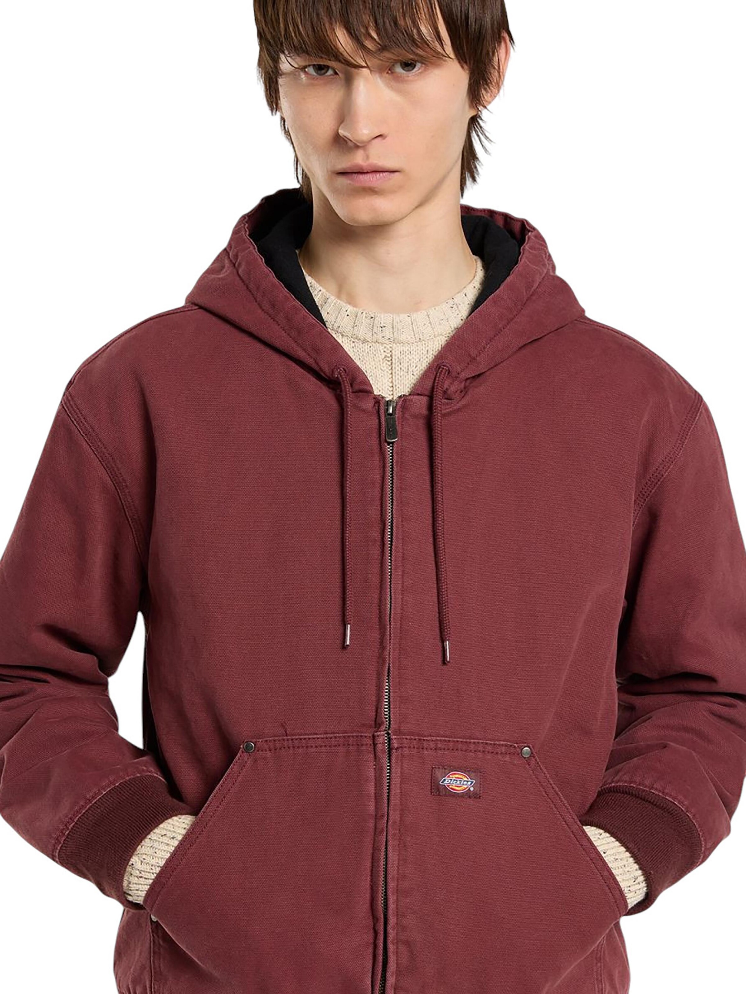 DICKIES Mikina 'Hilham Canvas' – červená